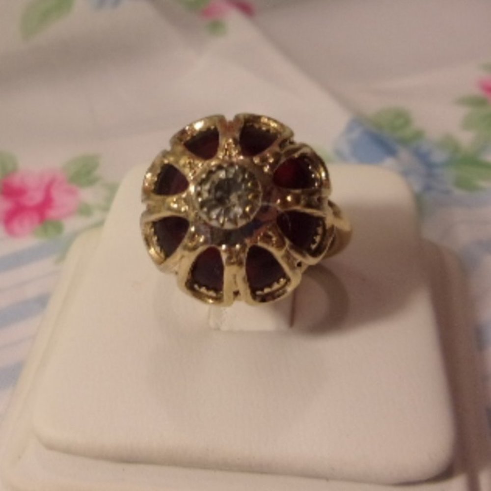 "Sarah Coventry Royal Crown Fashion Ring 1970s "